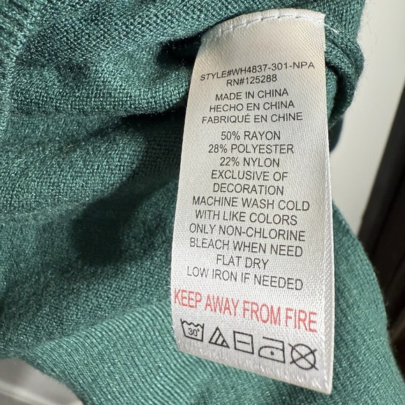 Rae Dunn Womens XL Sweater Pullover Crewneck Green Holiday  Christmas Cozy Soft - Picture 6 of 12